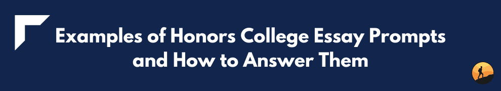how to write why honors college essay
